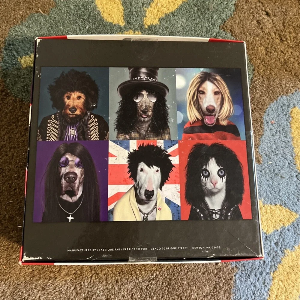 Caeco Pets Rock 550 Piece Jigsaw Puzzle Ozzy Slash Kurt Cobain Alice Cooper Dogs